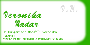 veronika madar business card